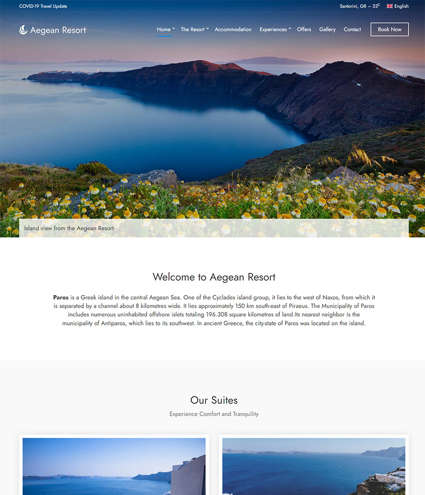 Aegean Resort - Responsive Hotel Template v- 1.5.3