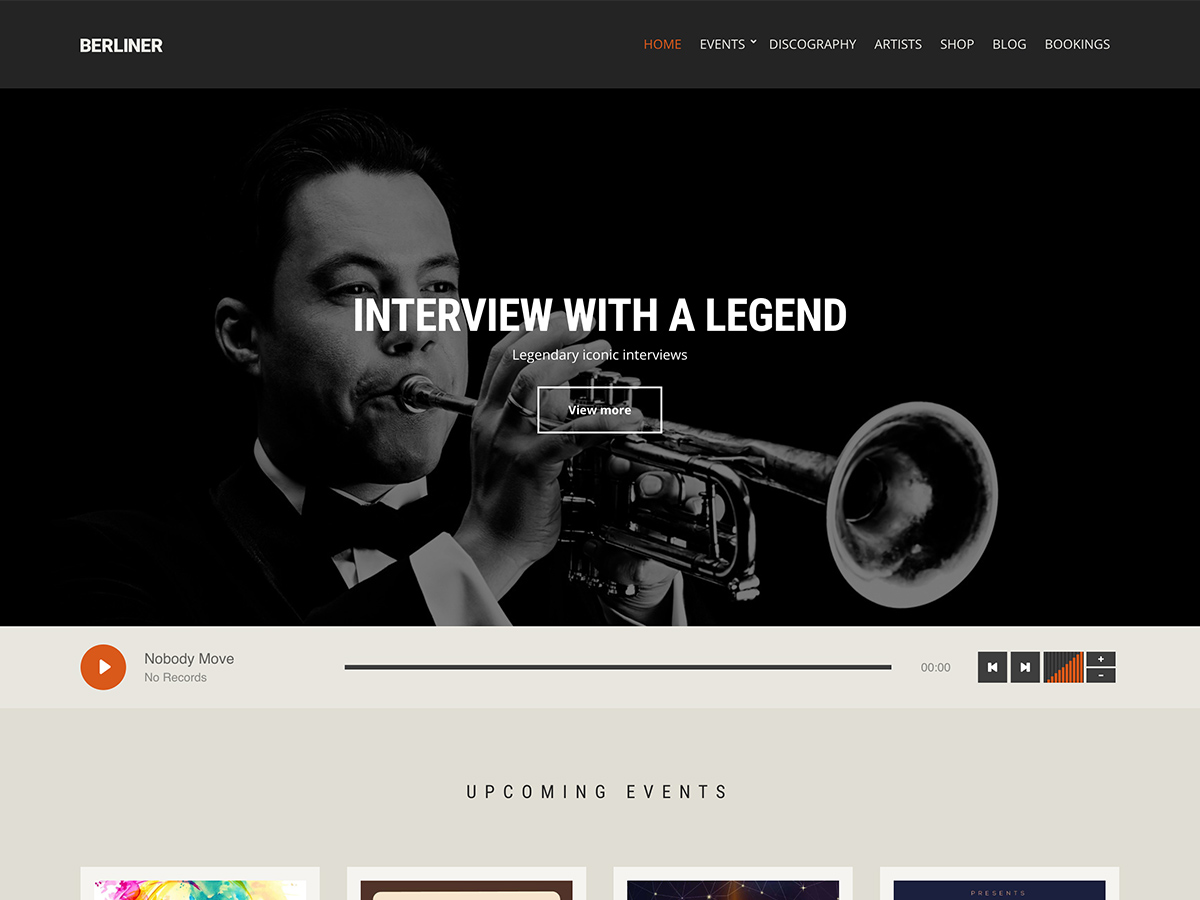 Berliner: A Versatile Music WordPress Theme for Musicians, DJs, Artists