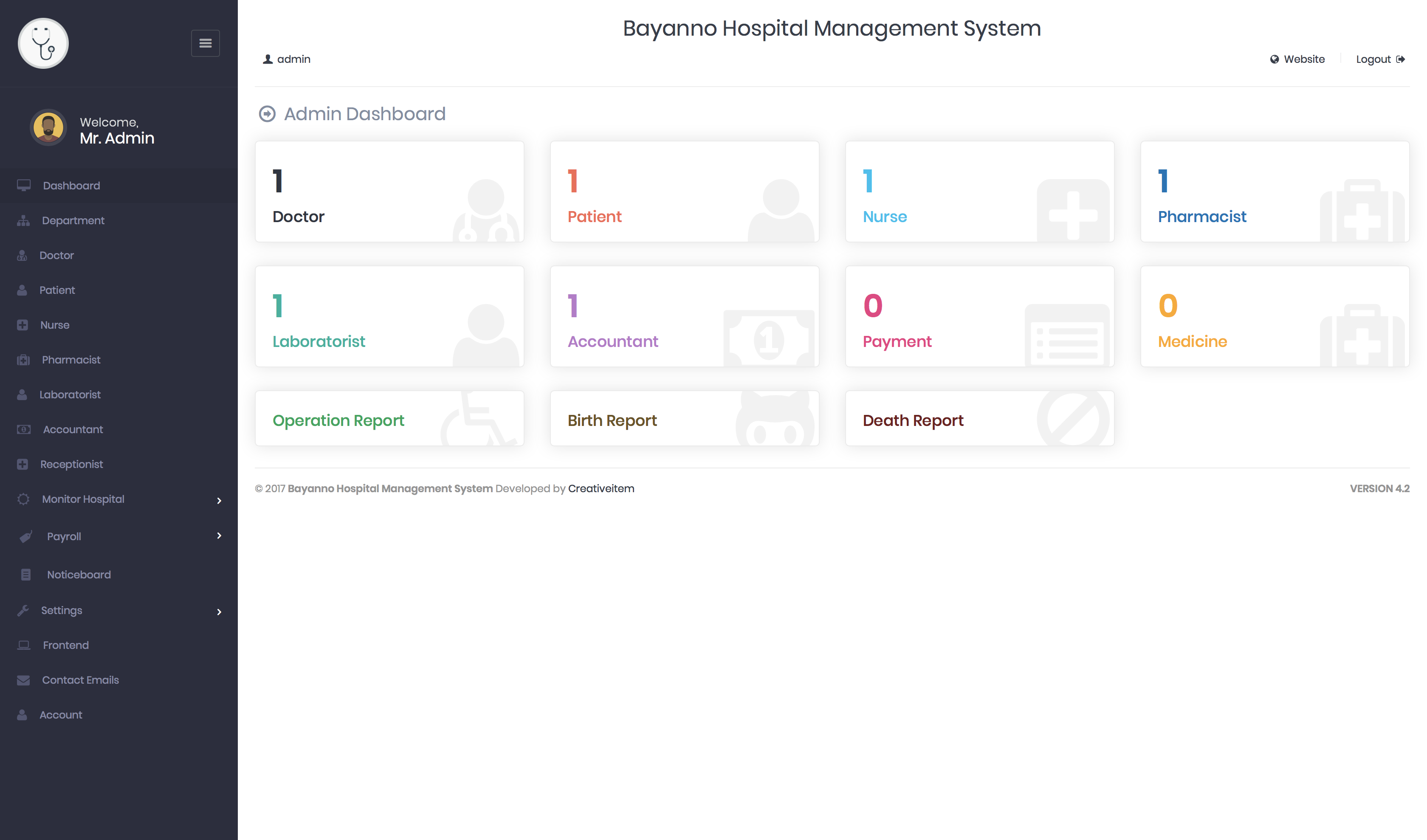 Bayanno v4.4 - Hospital Management System