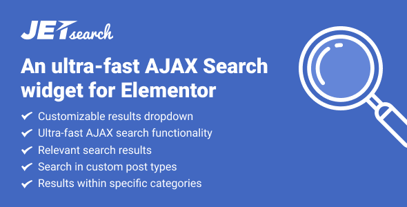 JetSearch v3.1.0 - AJAX Search widget for Elementor